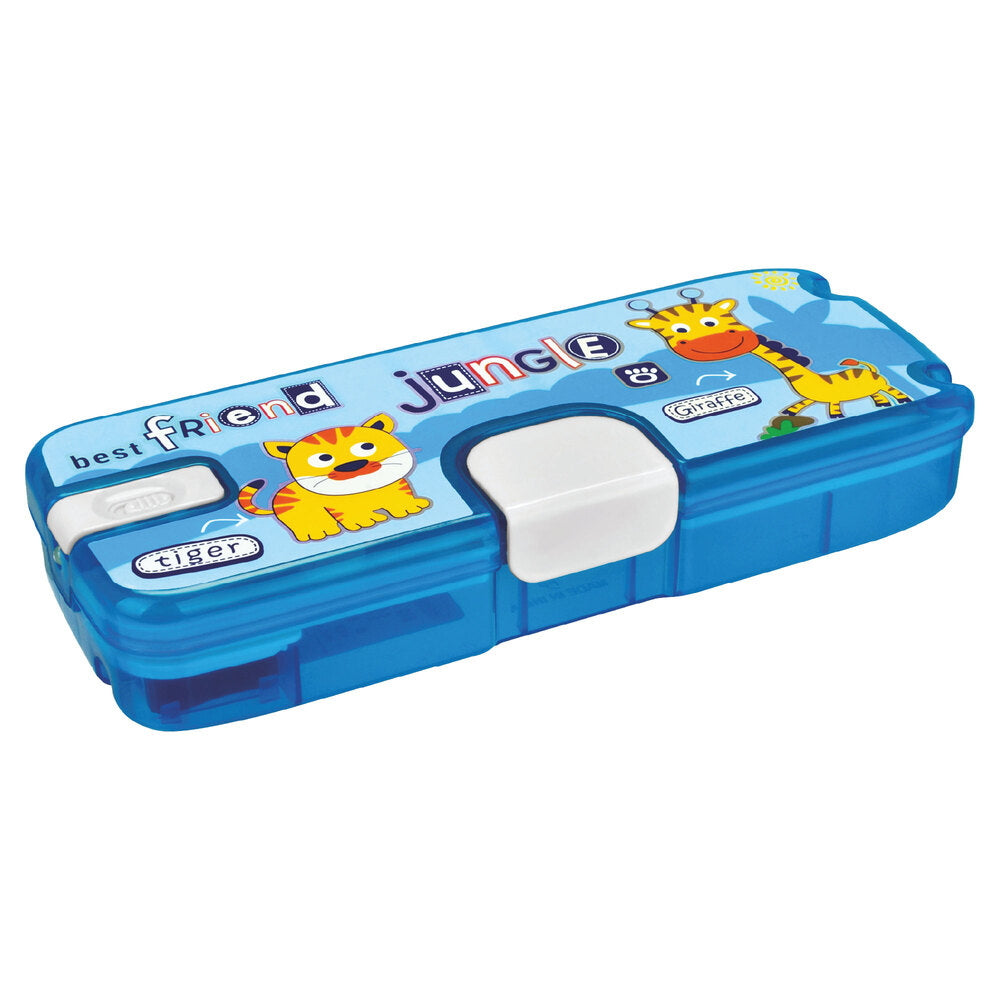 Pratap Kids Plastic Pencil Box (Blue) - 1 U