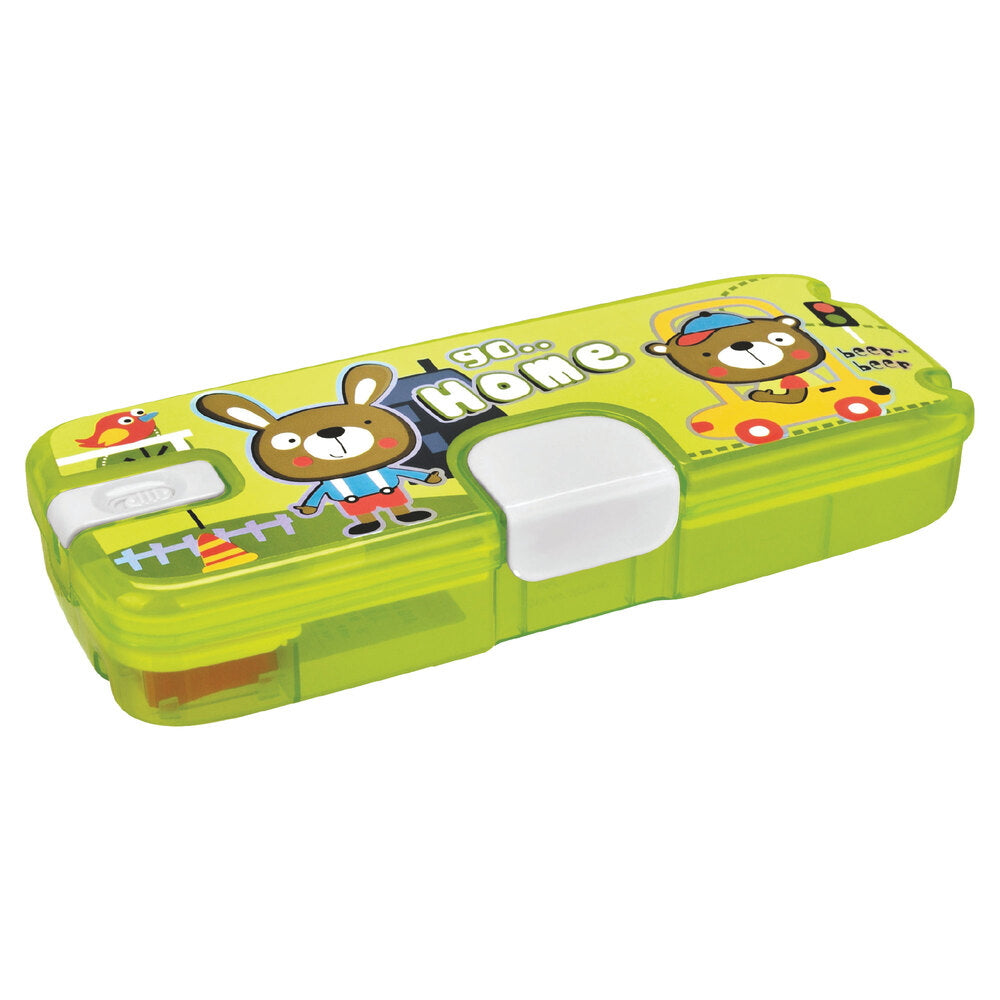 Pratap Kids Plastic Pencil Box (Green) - 1 U