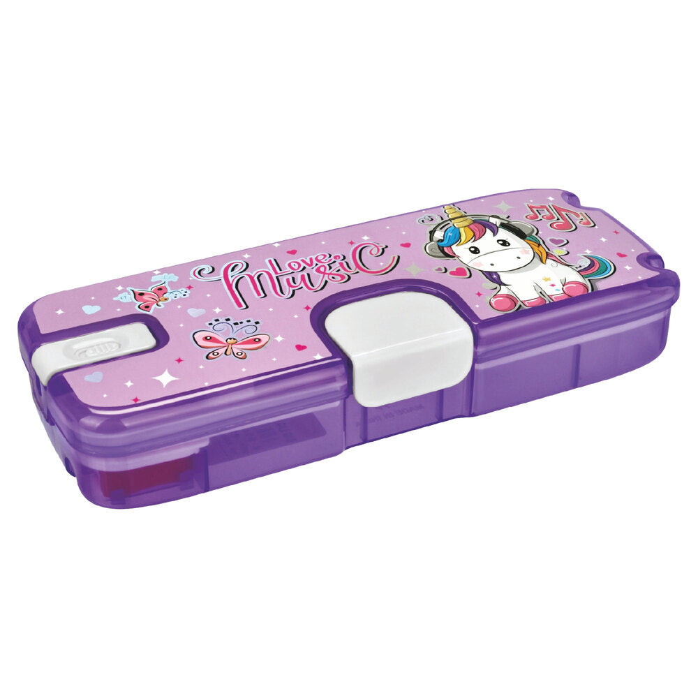 Pratap Kids Plastic Pencil Box (Purple) - 1 U