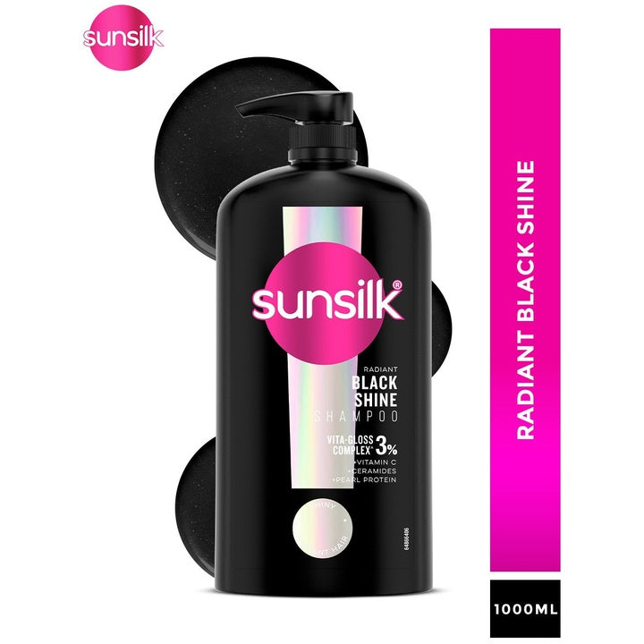 Sunsilk Radiant Black Shine Shampoo - 1 L