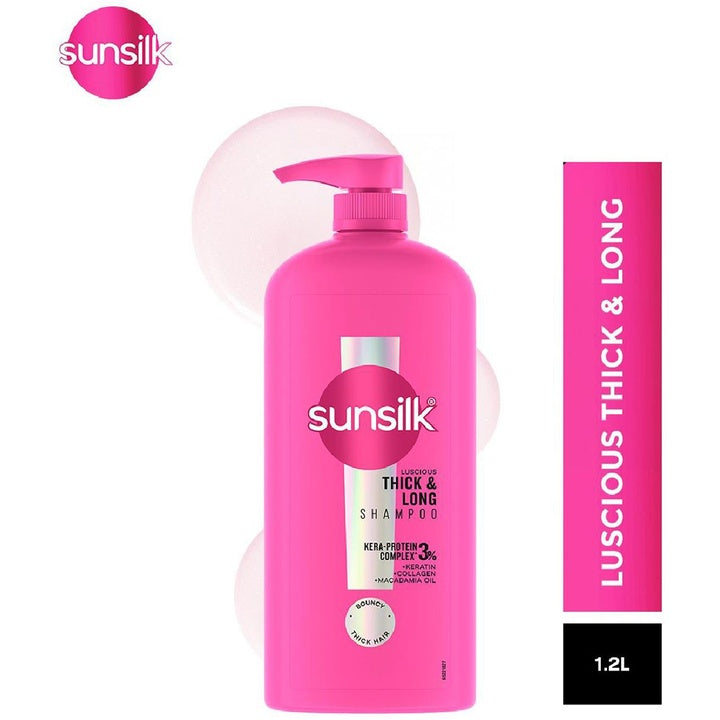 Sunsilk Luscious Thick & Long Shampoo with Keratin & Collagen - 1.2 L