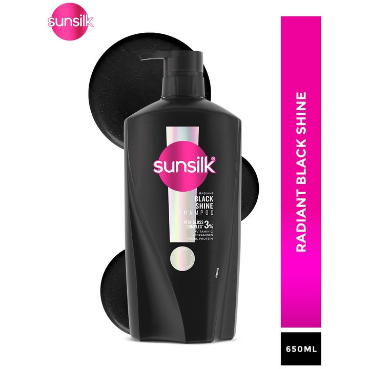 Sunsilk Radiant Black Shine Shampoo - 650 ml