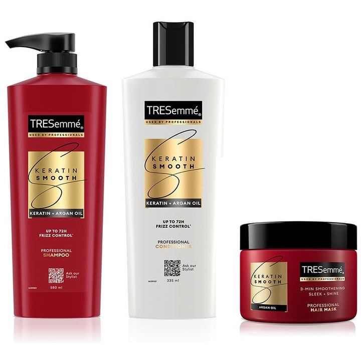 TRESemme Women Set of Keratin Smooth Shampoo, Conditioner & Mask