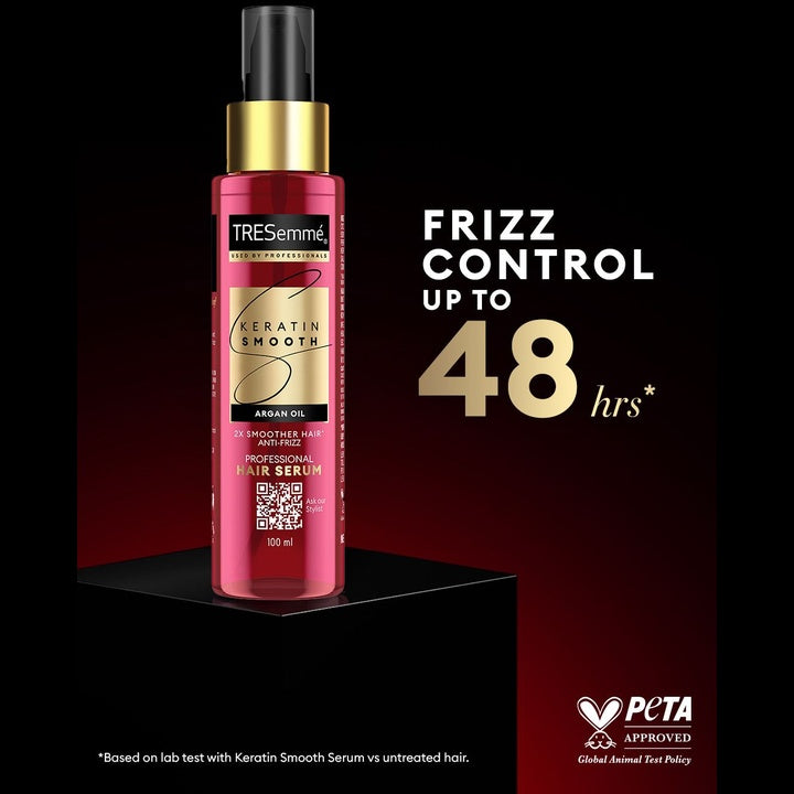 TRESemme Keratin Smooth Anti-Frizz Hair Serum with Argan Oil, for 2X Smoother Hair-100ml