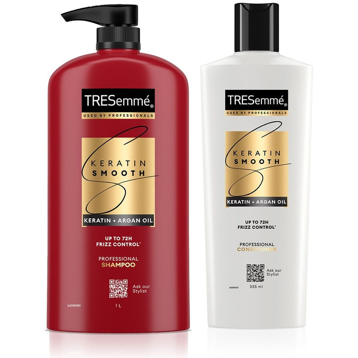 TRESemme Set of Keratin Smooth Shampoo - 1000 ml & Conditioner - 340 ml