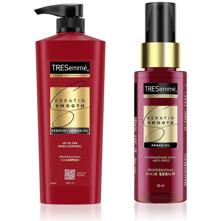 TRESemme Set of Keratin Smooth Shampoo 580ml & Hair Serum 50ml