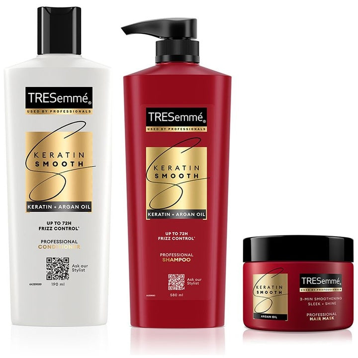 TRESemme Set of Keratin Smooth Conditioner 190ml + Shampoo 580ml + Hair Mask 300ml