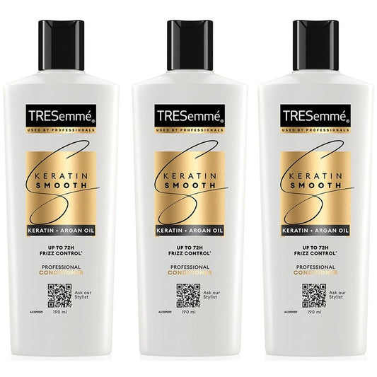 TRESemme Set of 3 Keratin Smooth Conditioner with Keratin & Argan Oil- 190 ml each