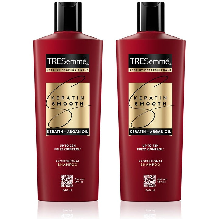 TRESemme Set of 2 Keratin Smooth Shampoo with Argan Oil for Straight Hair- 340ml Each