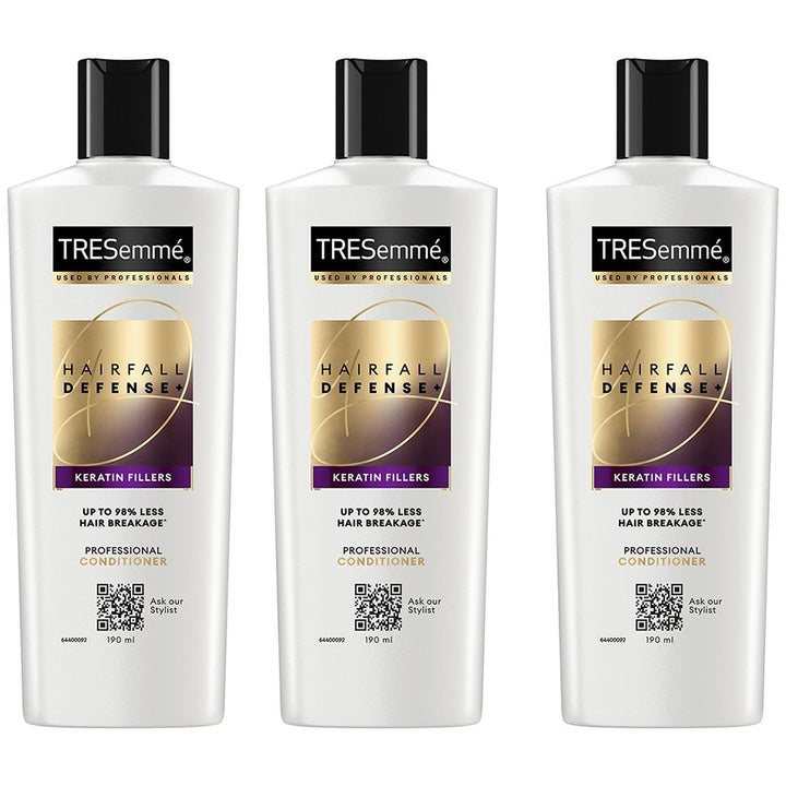 TRESemme 3 Pc Hairfall Defense+ Conditioner with Keratin Fillers - 190ml Each