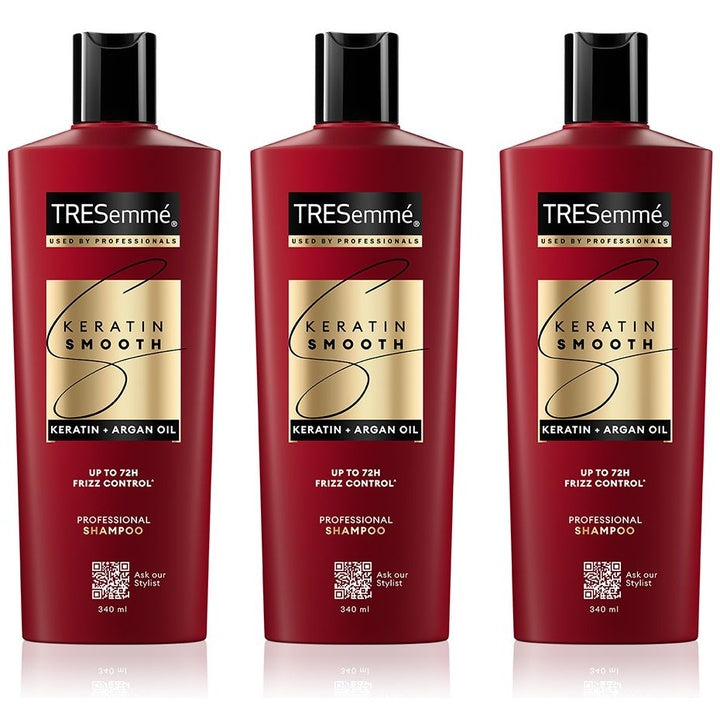 TRESemme 3Pcs Keratin Smooth Shampoo with Argan Oil for Frizz Control - 340ml each