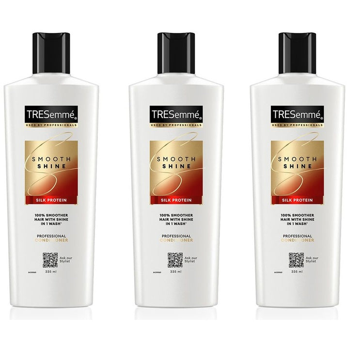 TRESemme Set of 3 Smooth & Shine Conditioner with Vitamin H & Silk Proteins -335 ml Each