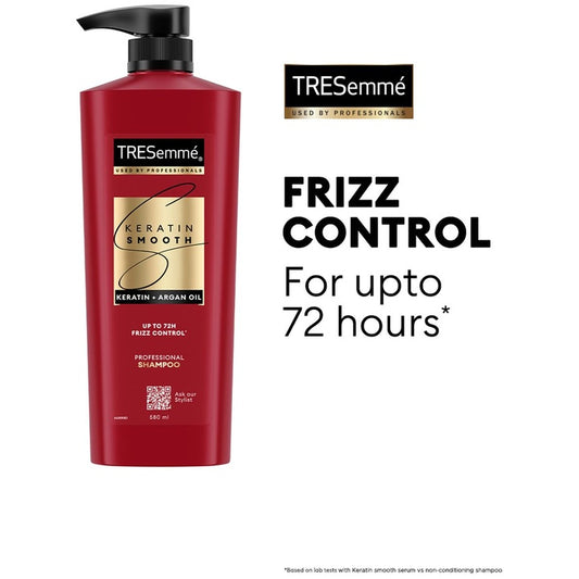 TRESemme Keratin Smooth Shampoo With Keratin & Argan Oil for Straight, Shiny Hair - 580 ml