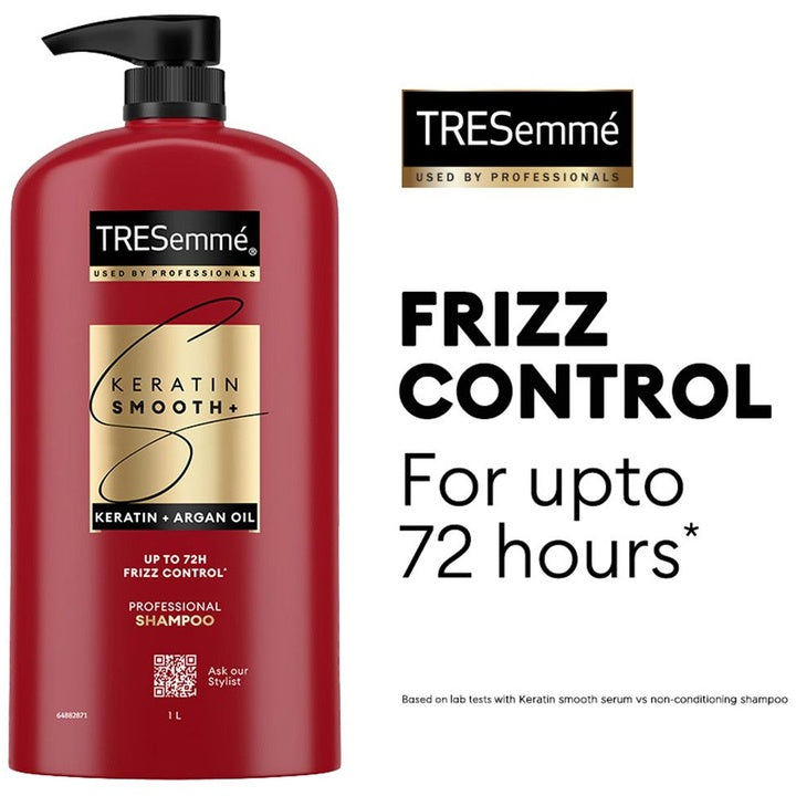 TRESemme Keratin Smooth Shampoo with Keratin & Argan Oil for Straight, Shiny Hair- 1L