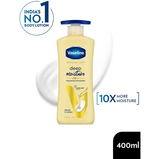 Vaseline Deep Moisture Body Lotion for Cushion Soft Skin with Ceramides Hyaluron - 400ml