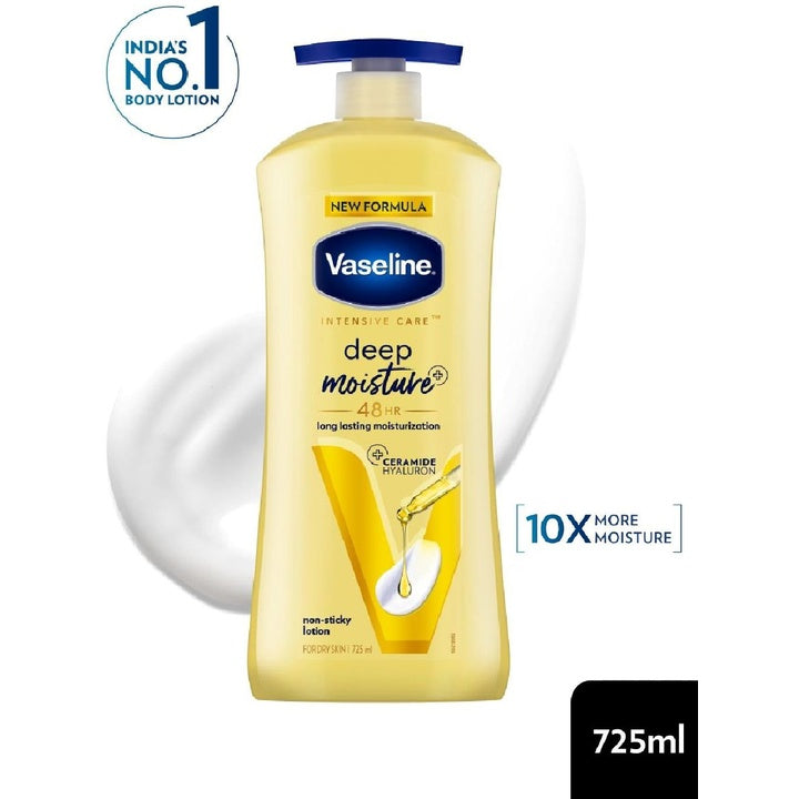 Vaseline Deep Moisture Body Lotion with Ceramide Hyaluron for Dry Skin - 725 ml
