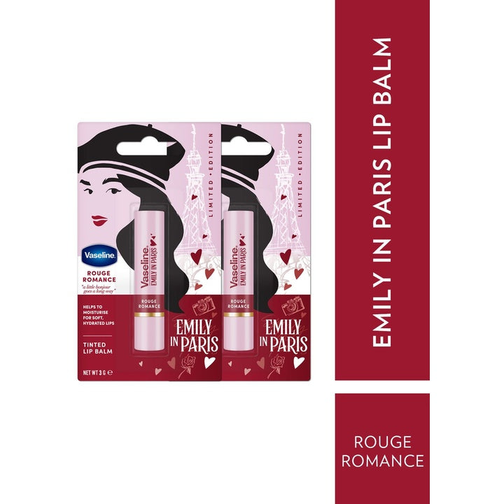 Vaseline Set of 2 Emily in Paris Limited Edition Tinted Lip Balm - Rouge Romance