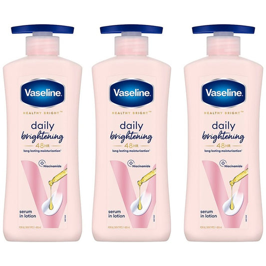 Vaseline Set of 3 Daily Brightening Body Lotion For Healthy & Glowing Skin - 400ml Each