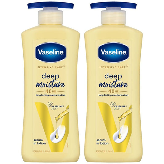 Vaseline Set of 2 Deep Moisture Body Lotion with Ceramides Hyaluron - 400ml each
