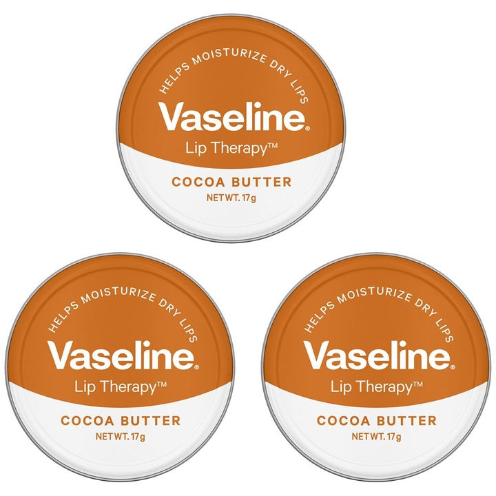 Vaseline Set of 3 Lip Therapy Cocoa Butter Lip Tin- 17g each