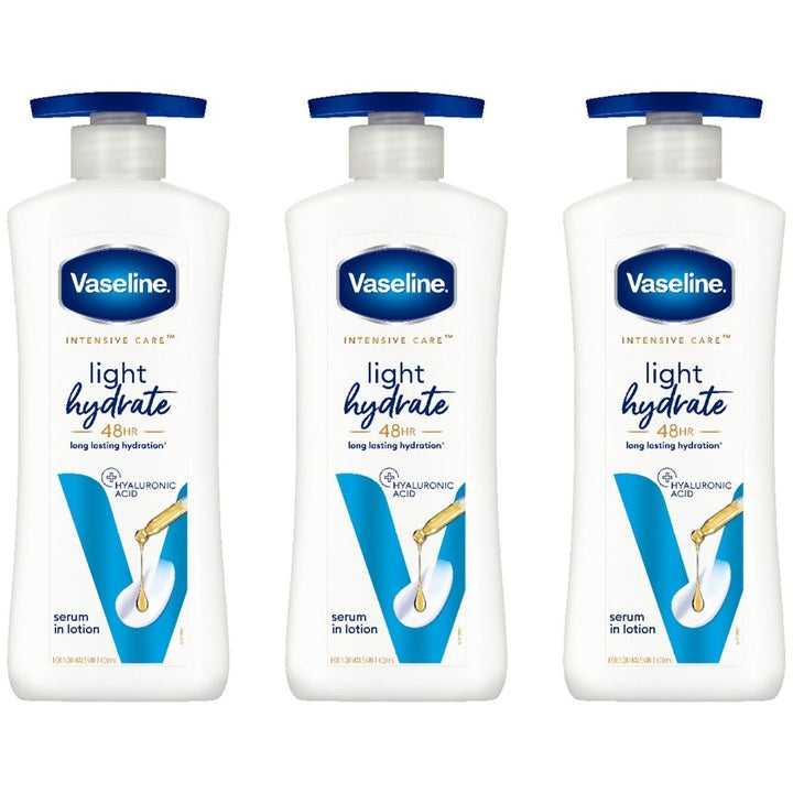 Vaseline Set of 3 Non-Sticky Light Hydrate Serum In Lotion with Vitamin B3 - 400 ml each
