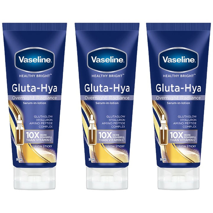 Vaseline Set Of 3 Gluta-Hya Overnight Radiance Serum-In-Lotion - 200ml Each