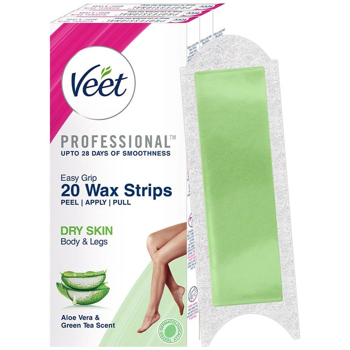 Veet Professional Set of 3 Waxing Strips for Dry Skin - 20 Strips