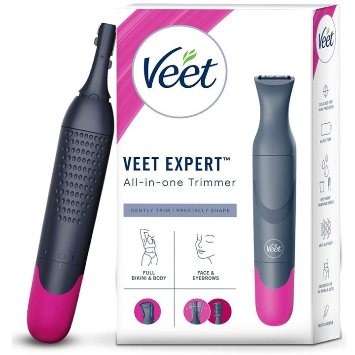 Veet Women All In One Full Body Trimmer for Bikini, Face & Body - Grey