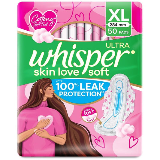 Whisper Ultra Skin Love Soft Sanitary Pads - XL 50 Napkins