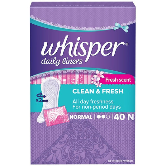 Whisper Clean and Fresh Daily Liners - 40 Panty Liners